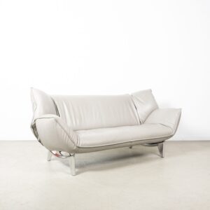 Leolux Tango Bank 3-Zits Lichtgrijs Leer