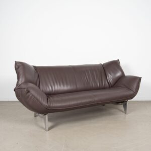 Leolux Tango Bank 3-Zits Donkerbruin Leer