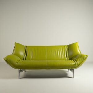 Leolux Tango Bank 3-Zits Limoengroen Leer