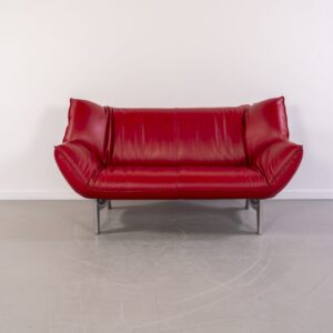Leolux Tango Bank 2-Zits Rood Leer