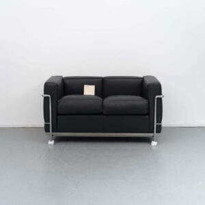 Cassina LC2 Bank 2-Zits Zwart Leer