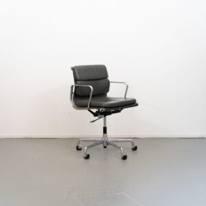 Vitra Eames EA 217 Fauteuil Grijs Leer - Chroom
