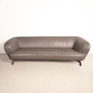 Leolux Flint Bank 3,5-Zits Grijs Leer